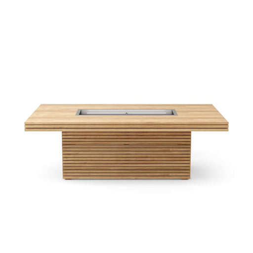 Teak Wood LP Fire Pit Table (72" Long Rectangle) - Toledo - Teak HQ™