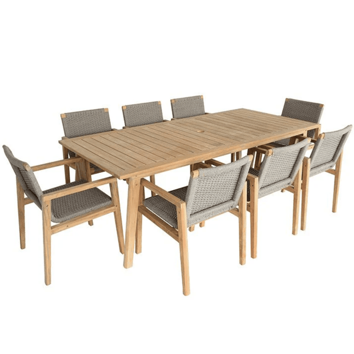 Teak Wood Outdoor Dining Table (90" Long Rectangle) - Admiral - Teak HQ™