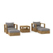 Teak Wood Outdoor Patio Furniture - Copacabana 5 - Piece Set - Teak HQ™