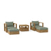 Teak Wood Outdoor Patio Furniture - Copacabana 5 - Piece Set - Teak HQ™