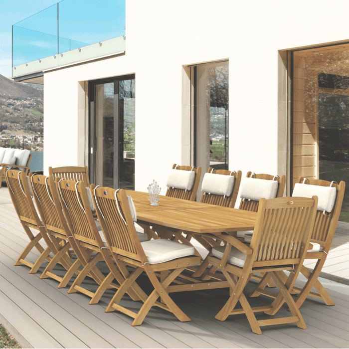 Teak Wood Outdoor Set - Family (Table) & Sailor (10 Chairs) - Teak HQ™