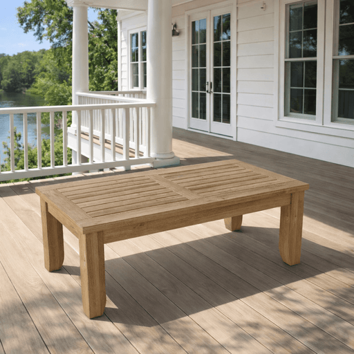 Teak Wood Outdoor Table (48" Long Rectangle) - Luxe - Teak HQ™