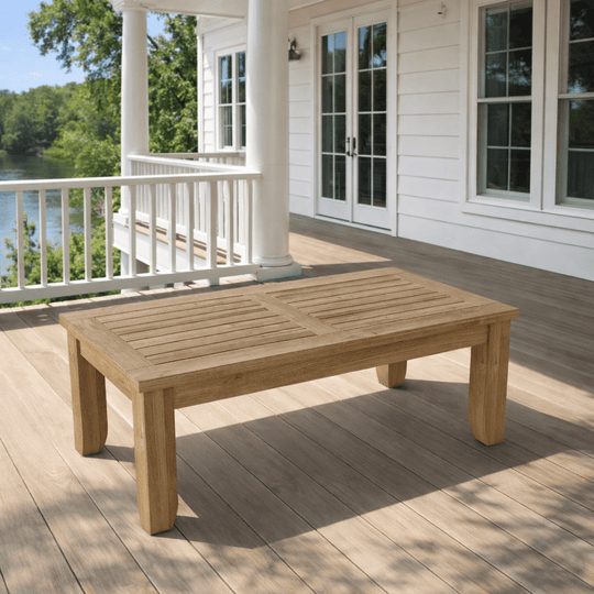 Teak Wood Outdoor Table (48" Long Rectangle) - Luxe - Teak HQ™