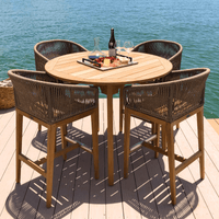 Teak Wood Outdoor Table and Chairs - Admiral (Table) & Malibu (4 Chairs)