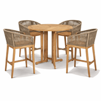 Teak Wood Outdoor Table and Chairs - Admiral (Table) & Malibu (4 Chairs)