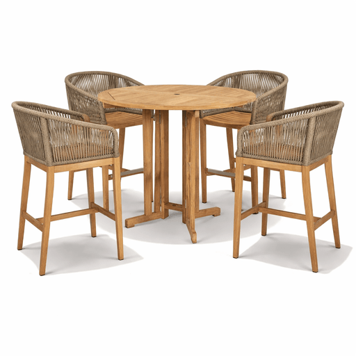 Teak Wood Outdoor Table and Chairs - Admiral (Table) & Malibu (4 Chairs) - Teak HQ™