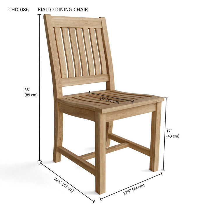 Teak Wood Patio Chair - Rialto - Teak HQ™