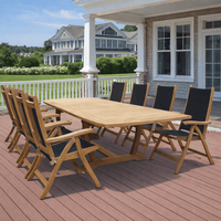 Teak Wood Patio Dining Set - Gala (Table) & Florida (8 Chairs)