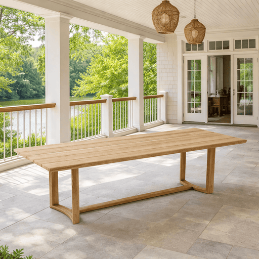 Teak Wood Patio Table (102" Long Rectangle) - Catania - Teak HQ™