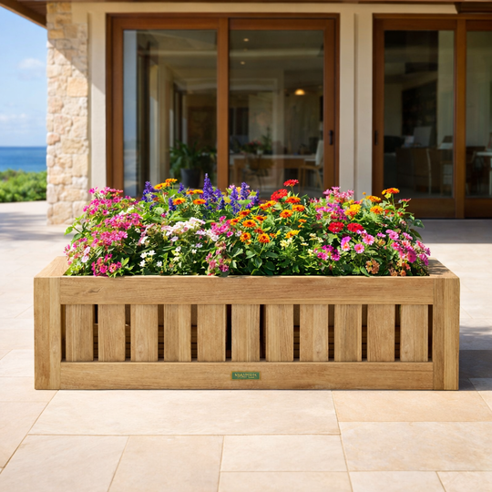 Teak Wood Planter - Arena (Straight) - Teak HQ™
