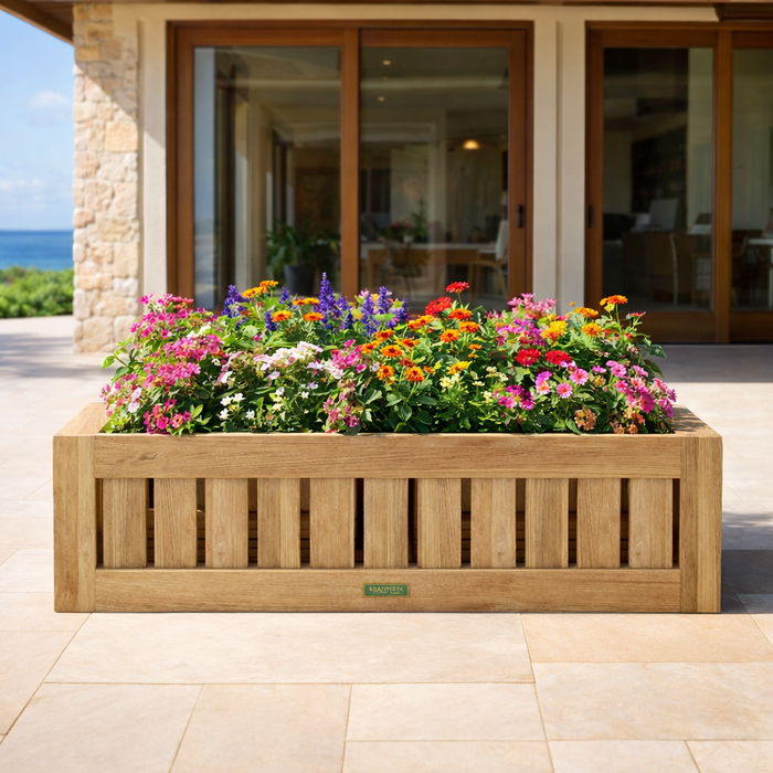 Teak Wood Planter - Arena (Straight) - Teak HQ™
