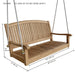 Teak Wood Porch Swing - Del - Amo (48" Curved Back) - Teak HQ™