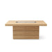 Teak Wood Propane Fire Pit Table (72" Long Rectangle) - Louvre - Teak HQ™