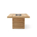 Teak Wood Propane Fire Pit Table (72" Long Rectangle) - Louvre - Teak HQ™