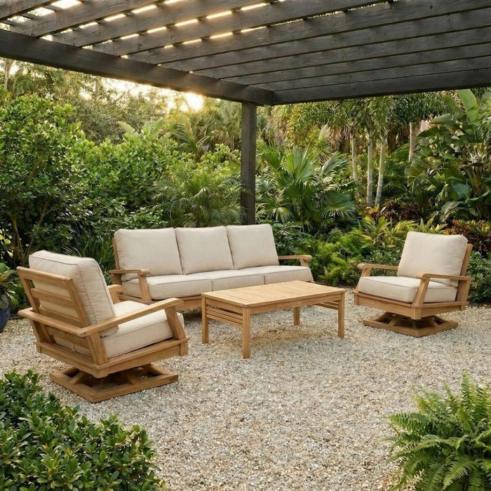 Teak Wood Revolving Chair - Miami - Teak HQ™