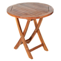 Teak Wood Round Dining Table (26" Round) - by All Things Cedar