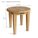 Teak Wood Side Table (20" Round) - Brianna - Teak HQ™