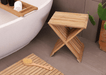 Teak Wood Slatted Stool or Side Table (Foldable) - Kora - Teak HQ™