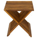 Teak Wood Slatted Stool or Side Table (Foldable) - Kora - Teak HQ™