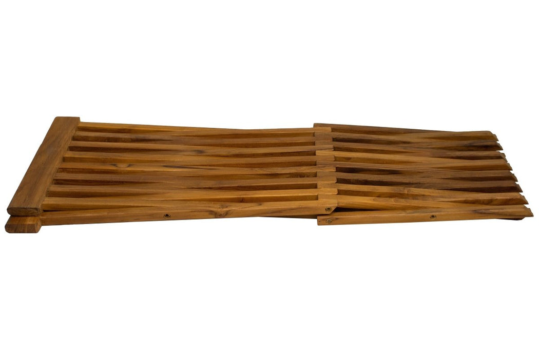 Teak Wood Slatted Stool or Side Table (Foldable) - Kora - Teak HQ™