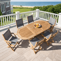 Teak Wood Table and Chairs - Family (Table) & Sailmate (6 Chairs)