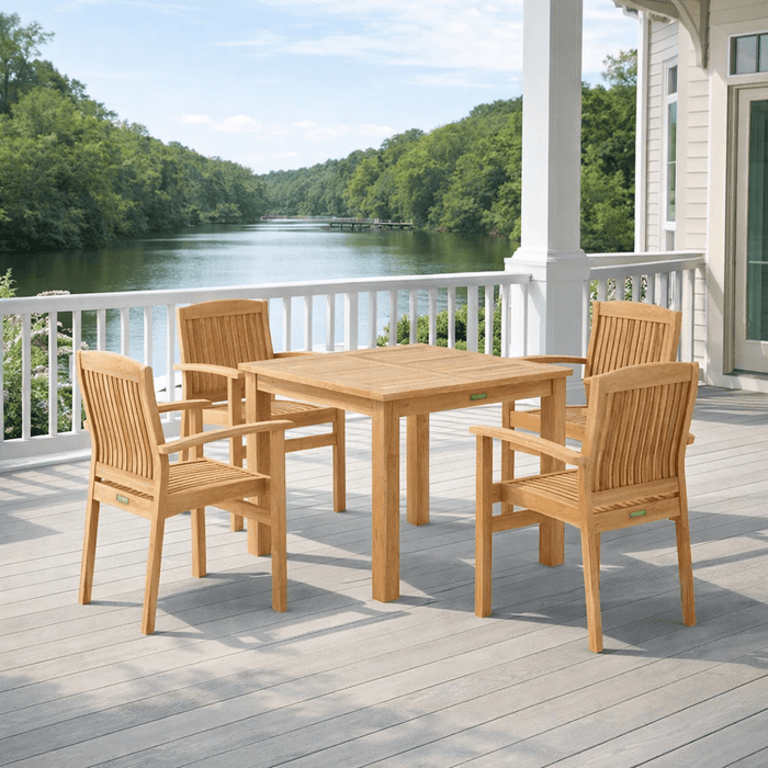 Teak Wood Table Set - Bahama (Table) & Sahara (4 Chairs) - Teak HQ™