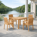 Teak Wood Table Set - Bahama (Table) & Sahara (4 Chairs) - Teak HQ™
