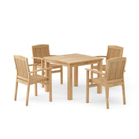 Teak Wood Table Set - Bahama (Table) & Sahara (4 Chairs)