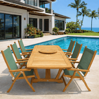 Teakwood Patio Table and Chairs - Gala (Table) & Florida (6 Chairs)