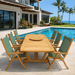Teakwood Patio Table and Chairs - Gala (Table) & Florida (6 Chairs) - Teak HQ™