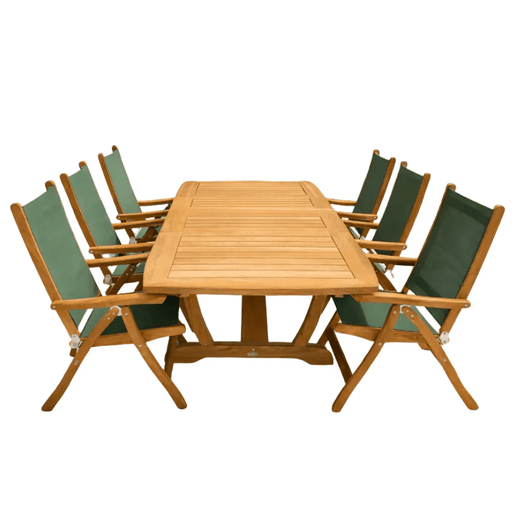 Teakwood Patio Table and Chairs - Gala (Table) & Florida (6 Chairs) - Teak HQ™