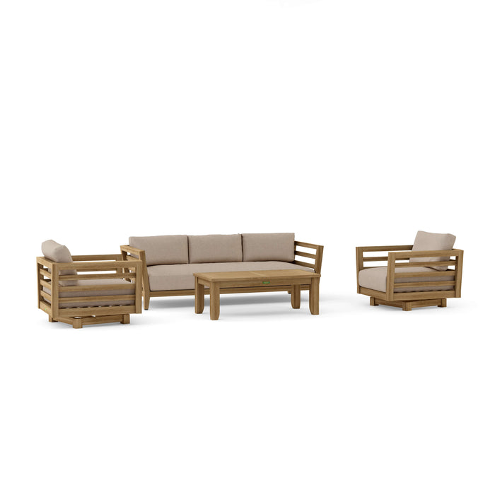 Teak Wood Patio Furniture - Cordoba 4-Piece Set