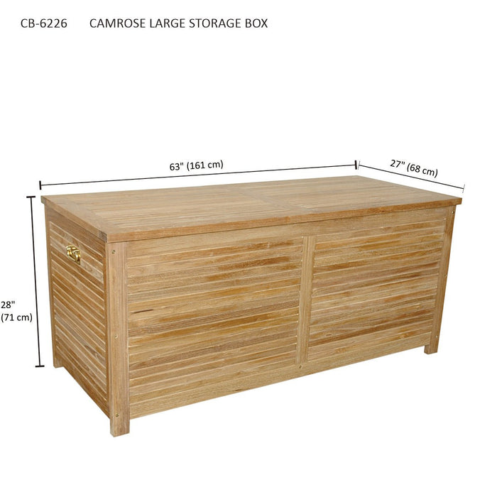 Waterproof Teak Storage Box (62" Wide) - Camrose - Teak HQ™