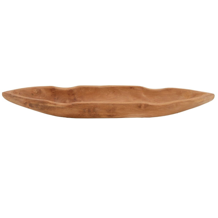 Wavy Boat - Style Teak Centerpiece for Table - Teak HQ™