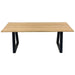 Wide - Slat Teak Dining Table With Metal Base (79" Long Rectangle) - Solara - Teak HQ™