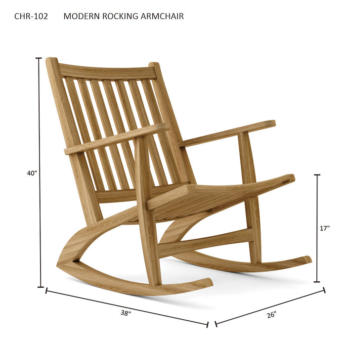 Teak Outdoor Rocker - Modern