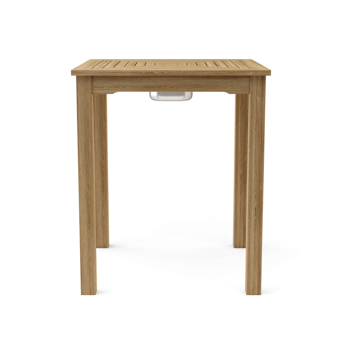 Teak Ice Chiller Bar Table (36" Square) - Chatsworth