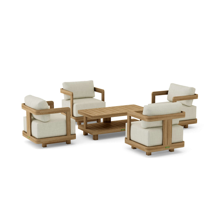 Outdoor Teak Garden Furniture - Granada 5-Piece Set