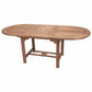 Royal Teak Family 72"-96" Oval Expansion Table with 6 Captiva Sling Chairs
