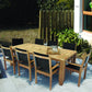 Royal Teak Dining Set with 96" Comfort Table and 8 Captiva Sling Chairs