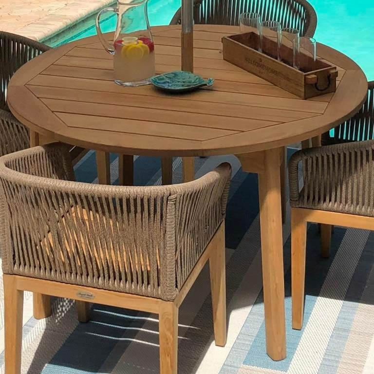 Admiral 50" Round Teak Dining Table