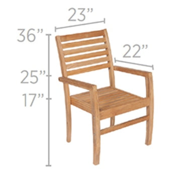 Avant Teak Stacking Chair