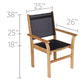 Captiva Teak Stacking Sling Chair
