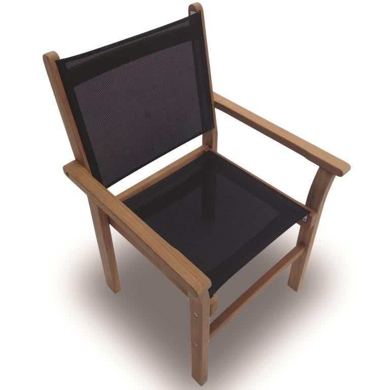 Teak sling dining discount chair