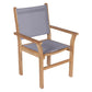 Royal Teak Dining Set with 96" Comfort Table and 6 Captiva Sling Chairs