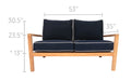 Teak Outdoor Loveseat (Img 7)