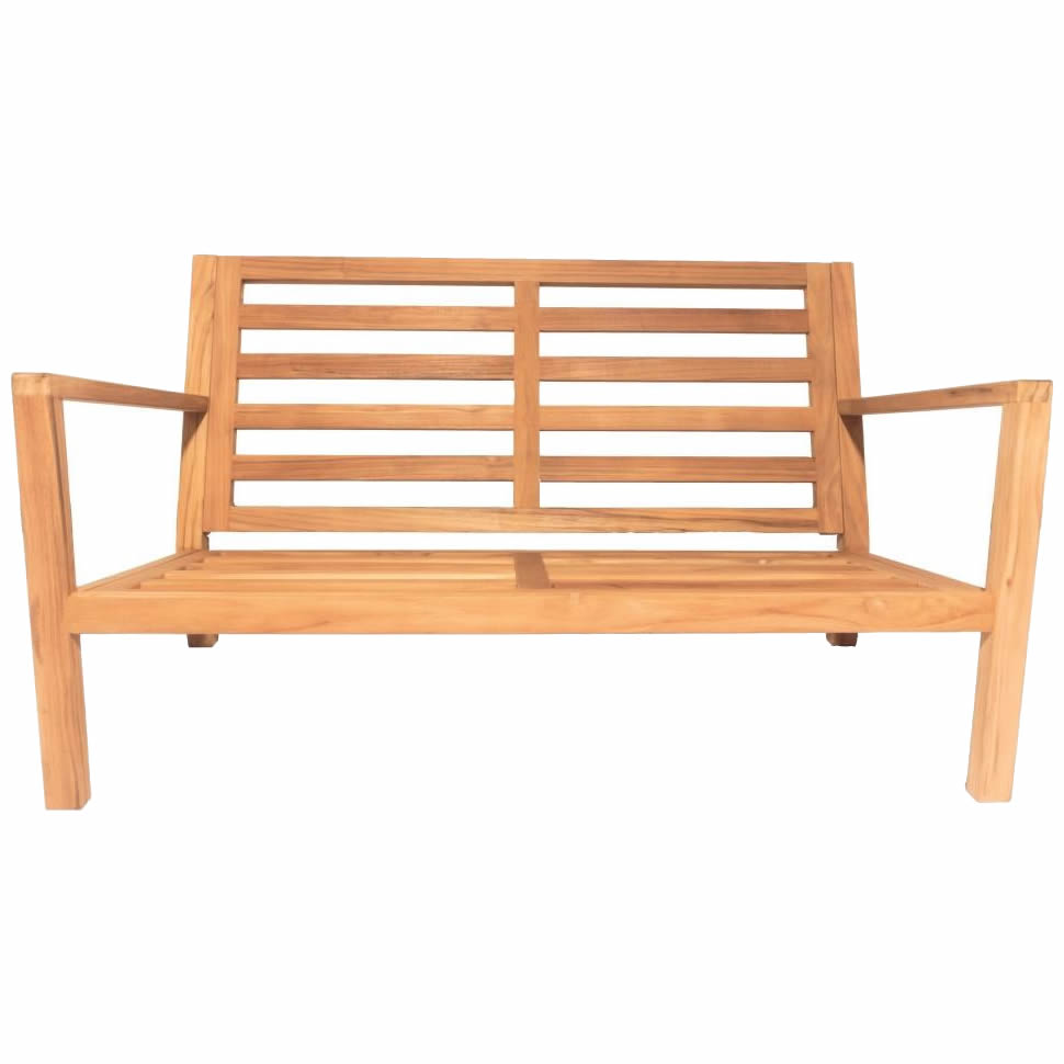 Coastal Teak 2-Seater Loveseat (Frame Only)