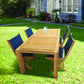 Royal Teak 63" Comfort Table and 4 Sailmate Side Chairs