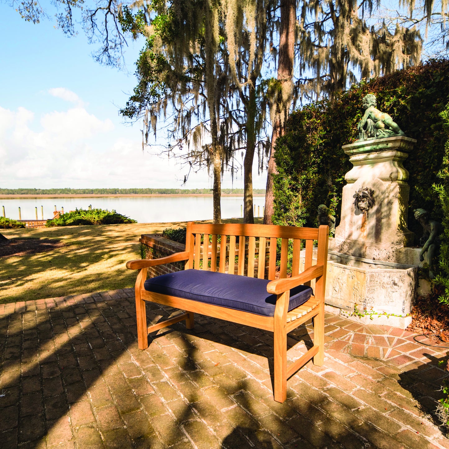 Classic Teak Three-Seater Bench