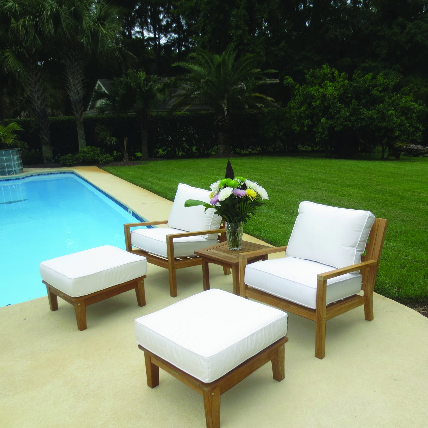 Royal Teak Coastal 5-Piece Deep Seating Arm Chair Set